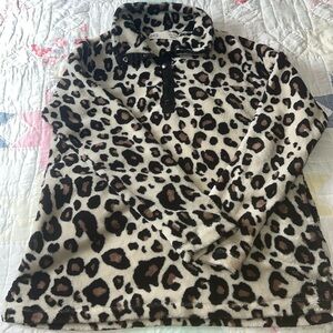 Womens BKE Fleece/Sherpa 1/4 button up